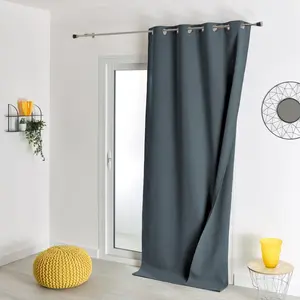 HomeMaison.com 3S. x Home Rideau Ameublement Occultant Double Face Anthracite 135x260