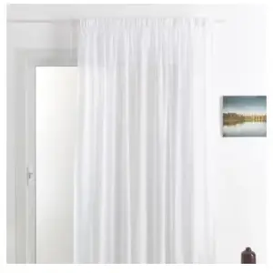 Comparateur de prix : HomeMaison.com Rideau voilage - HOME MAISON - Classique uni - Polyester-lin - Blanc - 240x300 cm