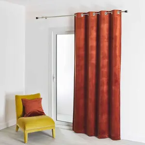 HomeMaison.com Rideau Velours Uni - Cuivre - 135 X 260 cm pas cher