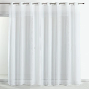 HomeMaison.com Voilage traditionnel en étamine unie à effet lin Blanc 240 x 240 cmVendu parcdiscount