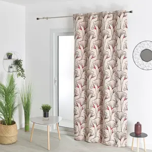 HomeMaison.com Rideau Jacquard - Bordeaux - 140 X 260 cm pas cher
