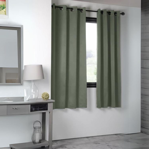 Lovely Casa Rideau occultant uni 210gr/m2 polyester kaki 140x280 cm pas cher