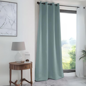 Lovely Casa Homemaison - Rideau occultant uni 210gr/m2 Vert d'eau 135x180 cm