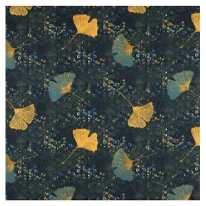 GENERIQUE Tissu coton enduit fleurs vendu au mètre(...) - Bleu