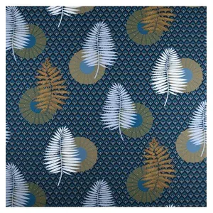 GENERIQUE Tissu coton feuilles d'automne vendu au mètre(...) - Bleu pas cher