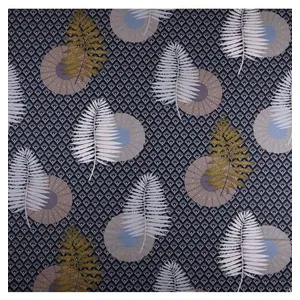 GENERIQUE Tissu coton feuilles d'automne vendu au mètre(...) - Noir