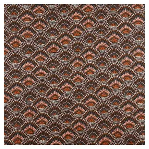 GENERIQUE Tissu coton menara vendu au mètre(...) - Terracota Multicolore pas cher