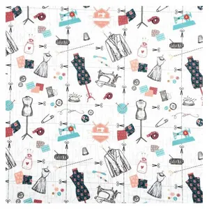 GENERIQUE Tissu patchwork tailleur vendu au mètre(...) - Multicolore pas cher