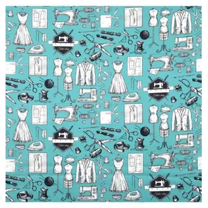 GENERIQUE Tissu patchwork tailleur 2 vendu au mètre(...) - Bleu