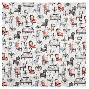 GENERIQUE Tissu patchwork baroque vendu au mètre(...) - Blanc