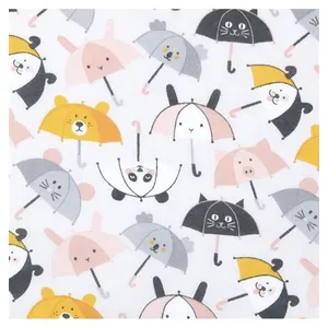 GENERIQUE Tissu enfant matelassé parapluies vendu au mètre(...) - Blanc