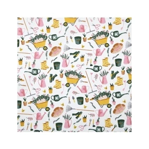 GENERIQUE Tissu coton jardin vendu au mètre(...) - Blanc