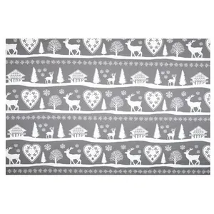 GENERIQUE Tissu coton ambiance montagne vendu au mètre(...) - VALBONNAIS NATUREL pas cher
