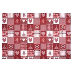 GENERIQUE Tissu coton Noël vichy vendu au mètre(...) - ALPHUBEL ROUGE