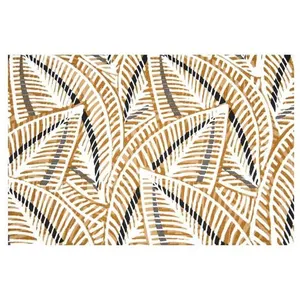 GENERIQUE Tissu coton feuilles vendu au mètre(...) - darwin moutarde