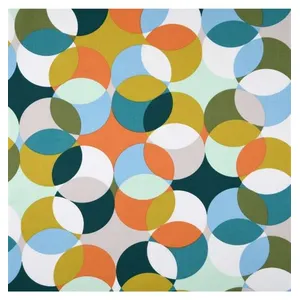 Non communiqué Tissu coton enduit cercles vendu au mètre(...) - Multicolore pas cher