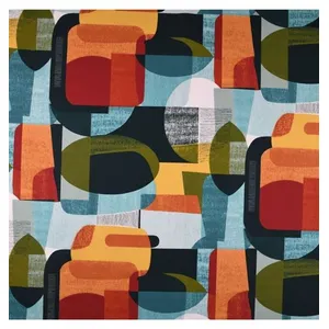 GENERIQUE Tissu coton enduit moderne vendu au mètre(...) - Multicolore pas cher