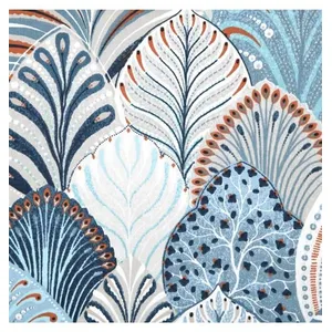 GENERIQUE Tissu coton satiné amytis vendu au mètre(...) - Bleu