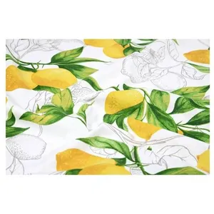 GENERIQUE Tissu toile coton citron vendu au mètre(...) -