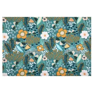 GENERIQUE Tissu coton papillons fleuris vendu au mètre(...) - papiliovert