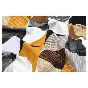 GENERIQUE Tissu coton formes géométriques vendu au mètre(...) - geometrico moutarde