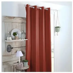 Comparateur de prix : Lovely Casa Rideau occultant - HOME MAISON - Uni tramé - 140 x 260 cm - Terracotta
