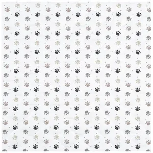 GENERIQUE Tissu matelassé pattes de chats vendu au mètre(...) - Blanc
