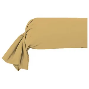 ACTUEL Taie de traversin unie en coton 57 fils - collection permanente moutarde  43x140 cm pas cher
