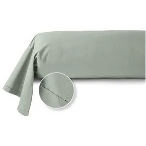 ACTUEL Taie de traversin unie en percale de coton  vert 43x186 cmVendu parauchan