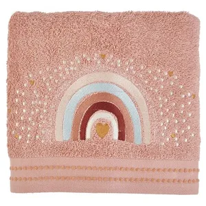 ACTUEL Serviette de toilette enfant fantaisie en coton 450gsm rose 50x90 cmVendu parauchan