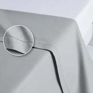 ACTUEL Drap plat uni en percale de coton  gris 270x290 cmVendu parauchan