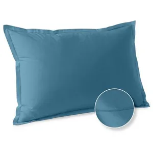 ACTUEL Taie d'oreiller unie en coton 57 fils - collection permanente bleu canard  50 x 70 cmVendu parauchan