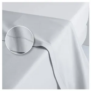 ACTUEL Drap plat uni en coton 57 fils - collection permanente gris clair 180 x 290 cmVendu parauchan