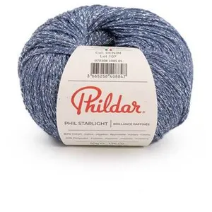Phildar Coton fantaisie à tricoter Phil Starlight -(...) - Denim