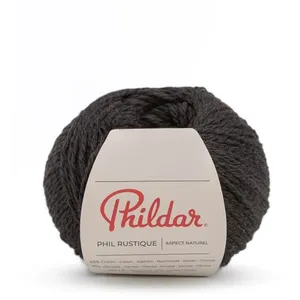 Pelote de Coton et Lin PHIL RUSTIQUE - Phildar(...) - Noir