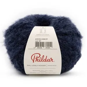 Pelote de mohair à tricoter PHIL LOVELY MOHAIR - Phildar(...) - NUIT