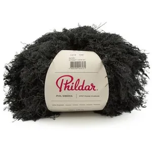 Pelote de fausse fourrure PHIL SIBERIA   100gr - Phildar(...) - Noir pas cher