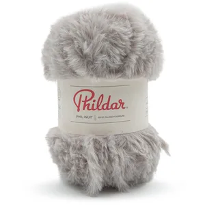 Phildar Pelote de fourrure à tricoter PHIL INUIT - 100GR -(...) - Perle Gris pas cher