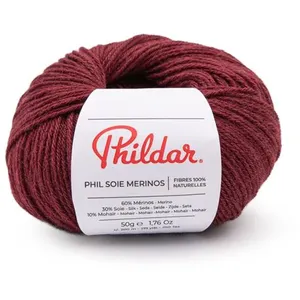 Fil à tricoter laine Mérinos Extrafine, Soie et Mohair - PHIL SOIE MER...