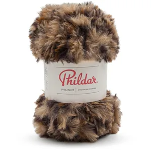 Phildar Pelote de fourrure à tricoter PHIL INUIT - 100GR -(...) - Marron Fauve pas cher
