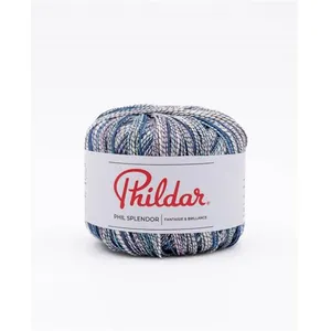 Phildar Fil de coton à tricoter Phil Splendor -(...) - Bleu