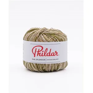 Phildar Fil de coton à tricoter Phil Splendor -(...) - Kaki Vert
