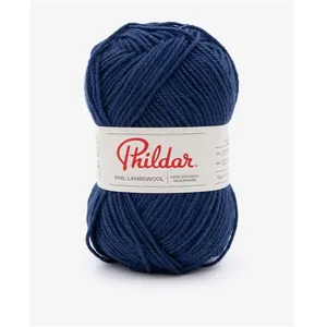 Phildar Pelote de laine d'Agneau à tricoter Phil Lambswool - Naval Ble...