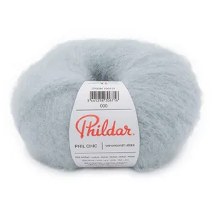 Phildar Pelote de laine et Mohair PHIL CHIC - 25gr - Iceberg Bleu - Ic...