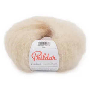 Phildar Pelote de laine et Mohair PHIL CHIC - 25gr - Gazelle Marron - ...