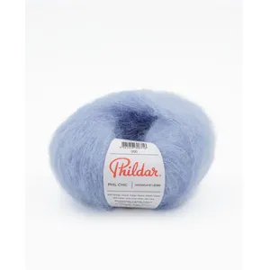 Pelote de laine et Mohair PHIL CHIC - 25gr - Phildar(...) - Bleuet Bleu