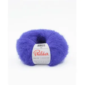 Phildar Pelote de laine et Mohair PHIL CHIC - 25gr - Blueberry Bleu - ...