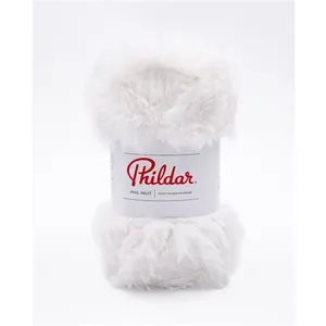 Phildar Pelote de fourrure à tricoter PHIL INUIT - 100GR - Neige Blanc...
