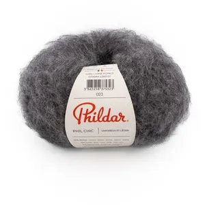 Phildar Pelote de laine et Mohair PHIL CHIC - 25gr -(...) - Gris chiné foncé