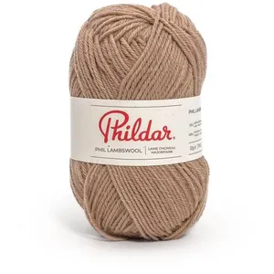 Phildar Pelote de laine d'Agneau à tricoter Phil Lambswool - Praline M...